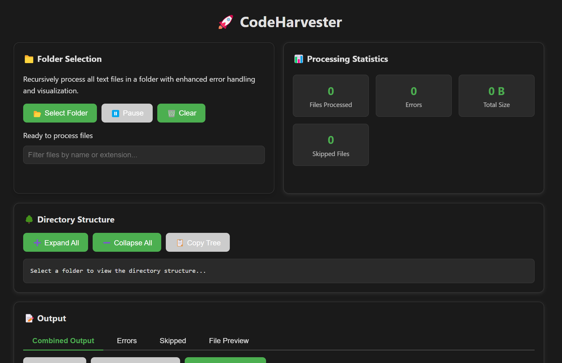 Code Harvester Screenshot
