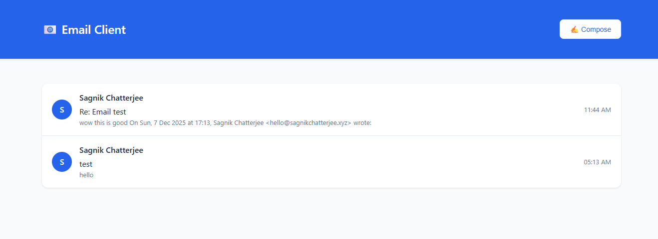 Email client example