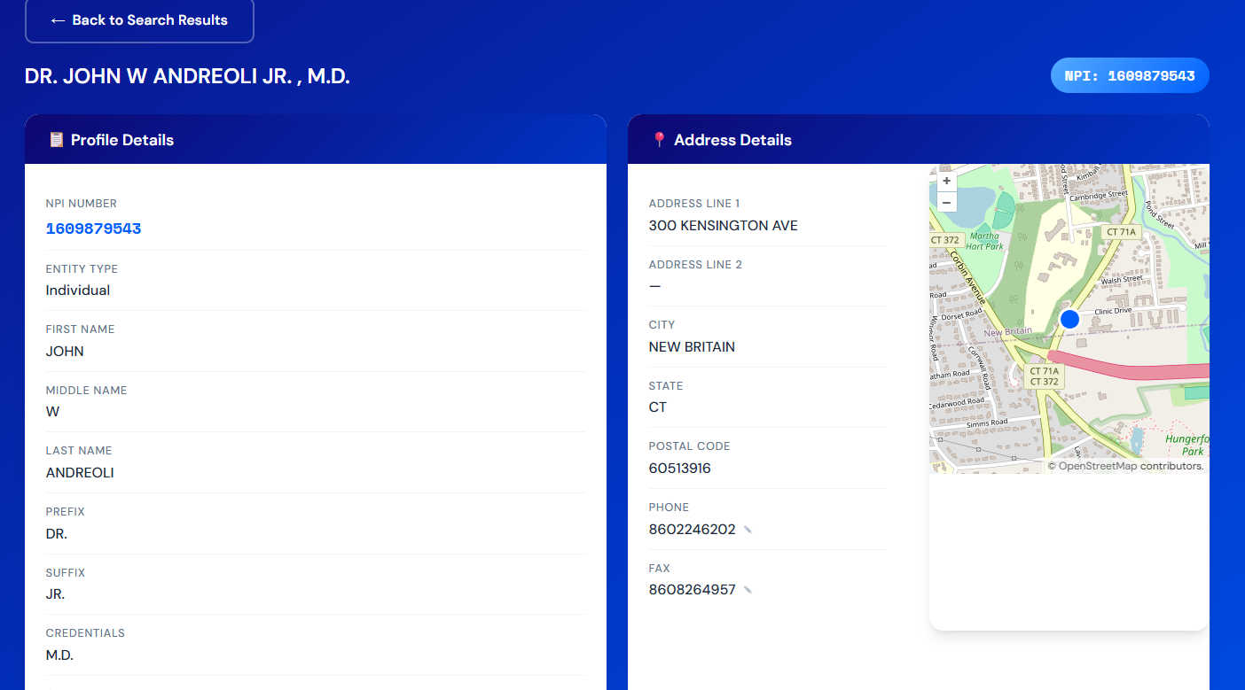 search client example 2